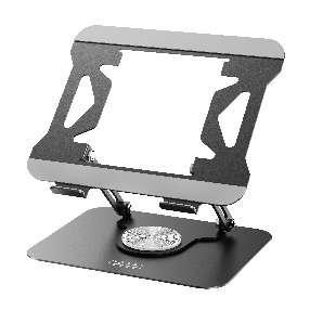 C153 Metal Laptop Swivel Large Holder Black