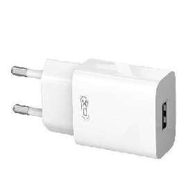 L109 (EU) Dual USB-A 2.4A Charger with Type-C cable White