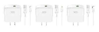 L135(US) QC18W 1USB-A Fast Charging chargerd with Lightning cable White