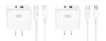 L137(US) PD20W/QC18W (1USB-A+1USB-C) Fast Charger with type-c cable White