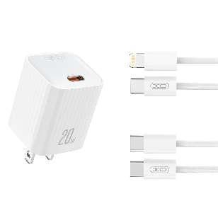 L146(US) PD20W Single USB-C Charger with TYPE-C cable White