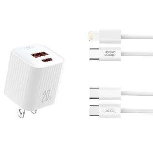 L147(US) PD20W 1USB-A+1USB-C Charger with TYPE-C cable White