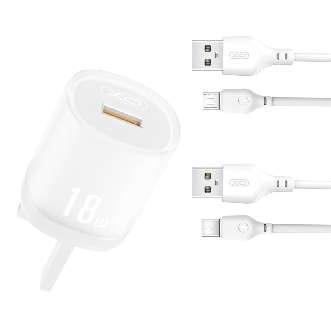 L157(UK) QC3.0 18W Charging Charger with Lightning cable (NB103) White