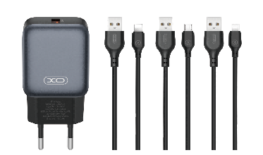 L152(EU) QC18W 1USB-A Fast Charger iP Kit (NB103) black