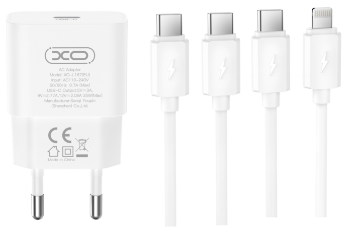 L167(EU) 25W USB-C Fast Charger apple Kit (NB300) White