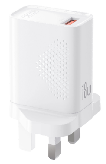 L159 (UK) QC18W 1USB-A fast charger white