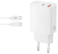 L161 (EU) PD20W/QC18W (1USB-A+1USB-C) Type-c Kit (NB299) Fast Chargers White