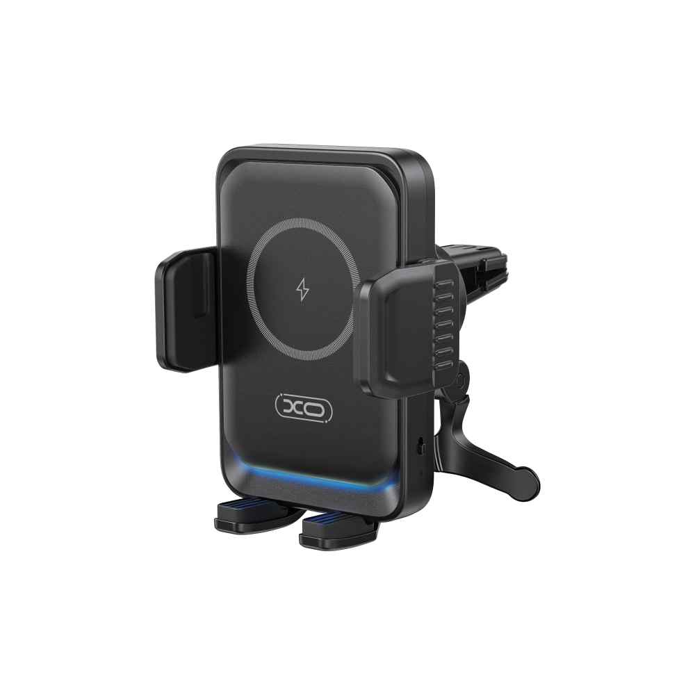 WX046 Clamp-on Vent Mount 15W Wireless Charging Phone Holder black