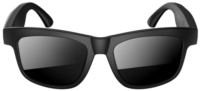 E14 Smart Audio Glasses with UV-protective lenses, (with a pair of silicone sound tubes) Black