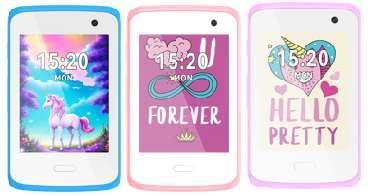 H150 Kids Smart 2G Cell Phone 2.8β Screen 30W Pixel (With Case + Lanyard) White + Purple