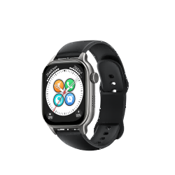 J15 Square Smart Sports Watch with Call Function Large-capacity 450mAh battery Black dial + black silicone strap Black