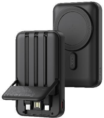 PR288 Magnetic 15W wireless charging + PD20W fast charging mobile power with THTEE cables + stand 10000mAh black