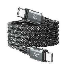 NB-Q267 Magnetic Braided Type-c to Type-c 60W Data Cable 1M Black