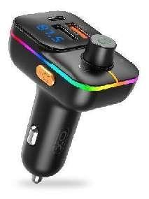 BCC09 Smart Bluetooth MP3 with TF card slot +PD 25W Car charger with ambient light Black